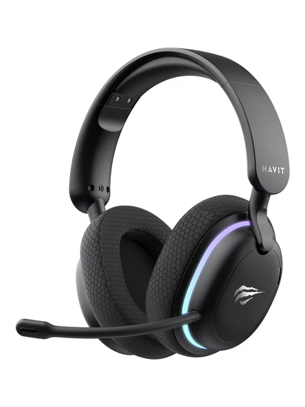 Havit Gamenote Fuxi-H7 Siyah RGB USB Kablolu/Kablosuz Kulak Üstü Oyuncu Kulaklığı - Resim 5