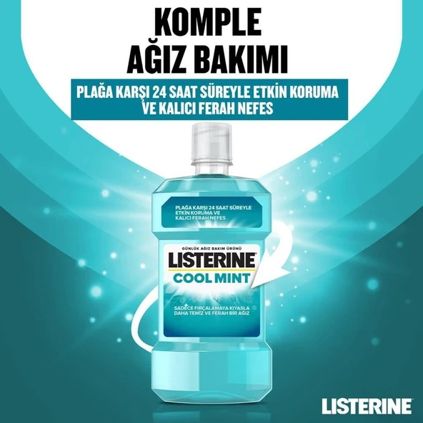 Listerine Cool Mint Ağız Bakım Suyu 250 ml - Resim 3