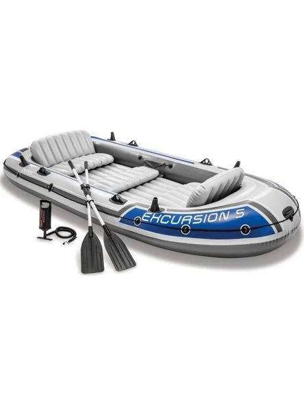 Intex 68325 366x168x43 cm Excursion 5 Şişme Bot Seti - Resim 2