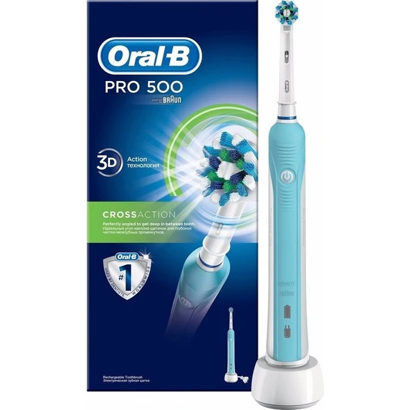 Oral-B Oral B Pro 500 Şarj Edilebilir Şarjlı Diş Fırçası Cross Action ürün görseli 1