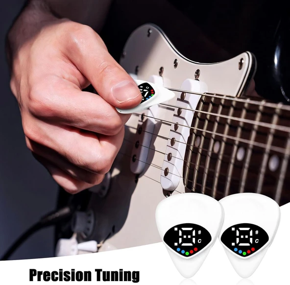 2'si 1 Arada Gitar Plektreni & Akort Cihazı Taşınabilir - Resim 9