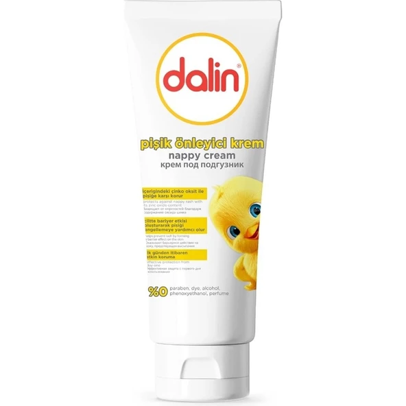 Dalin Pişik Önleyici Krem 100 ml – Hassas Ciltler için Yulaf Yağı ve Çinko Oksitli Hipoalerjenik Bakım - Resim 3