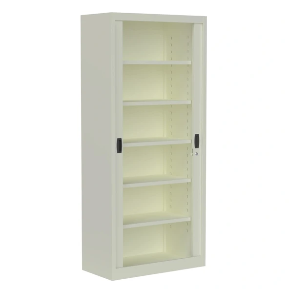 Sürgülü Kapaklı Metal Ayakkabılık – Geniş Raflı Kiler & Arşiv Dolabı - Resim 5