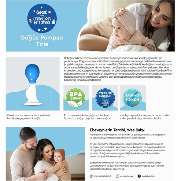 Wee Baby Silikon Göğüs Pompası Tirle - Resim 2