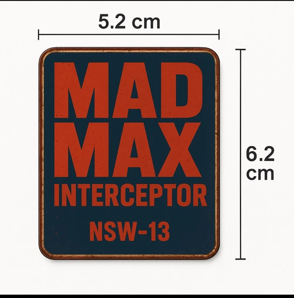 ZT3 pro uyumlu mad max Interceptor NSW- 13 figürlü  elektrikli scooter aksesuar dekor plaka ürün görseli 1