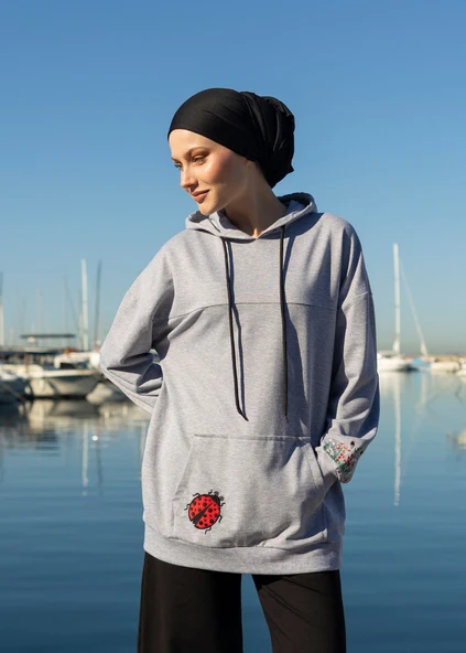 Tesettür Eşofman Üstü Uğur Böceği - Resim 4