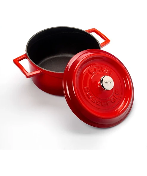 Lava Trendy Yuvarlak 20 cm Derin Döküm Tencere - Resim 2