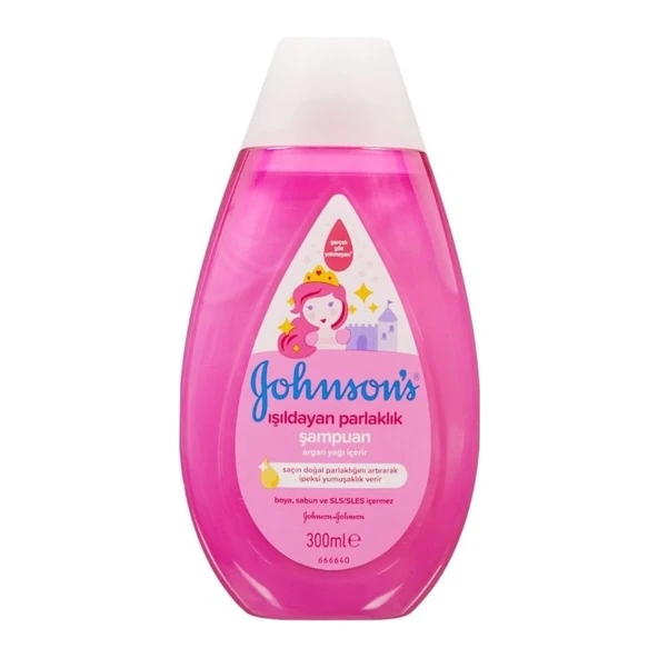 Johnson's Bebek Şampuanı 300 ml Işıldayan Parlaklık Serisi Argan Yağı ile Hassas Ciltler için ürün görseli 1