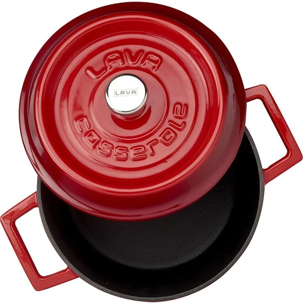 Lava Trendy Yuvarlak 20 cm Derin Döküm Tencere - Resim 3