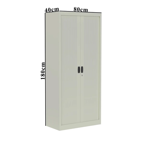 Sürgülü Kapaklı Metal Ayakkabılık – Geniş Raflı Kiler & Arşiv Dolabı - Resim 6