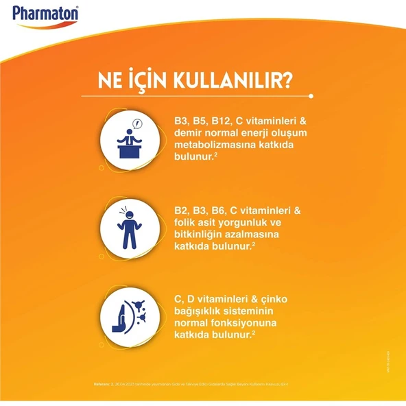 Pharmaton Vitality 30 Tablet - Ginseng G115, Multivitamin ve Mineraller - Resim 5