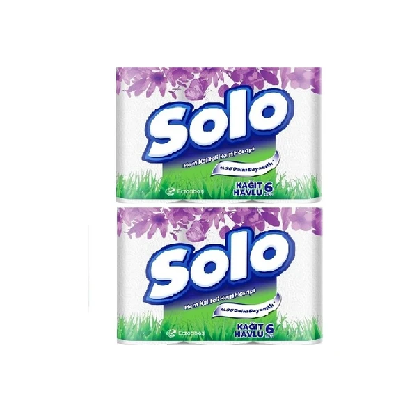Solo Havlu Ultra 6’lı Beyaz x 2 Adet ürün görseli 1