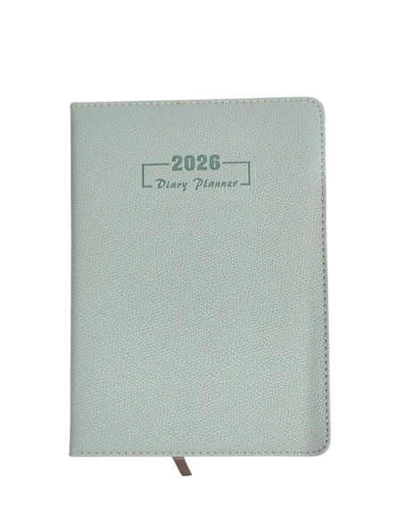2026 Ajanda Pastel Renkli Dokulu Günlük Ajanda A5 (15x21 cm) - Gri - Resim 3