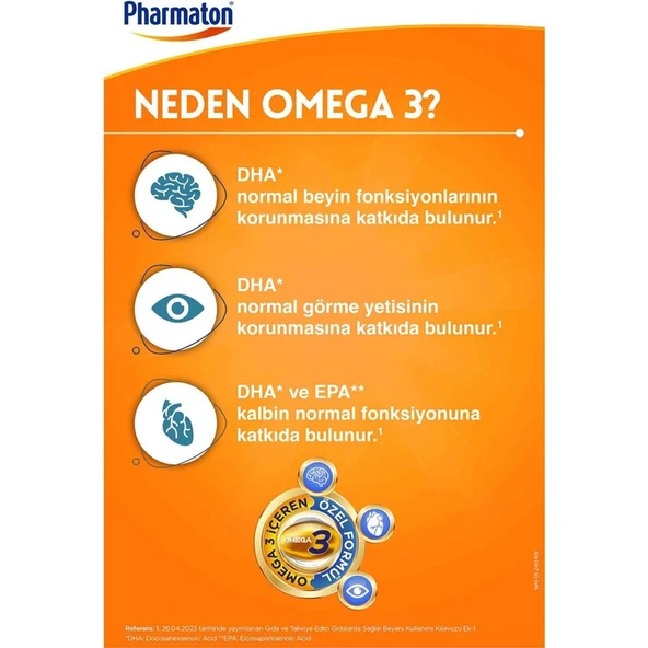 Pharmaton 50 Plus 30 Kapsül - Omega 3, Multivitamin ve Mineraller - Resim 3