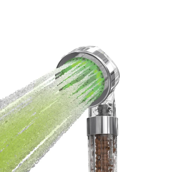 House Pratik HP51 Isıya Duyarlı LED Işıklı Duş Başlığı Gümüş - Resim 3