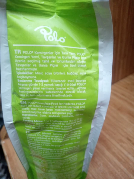 POLO TAVŞAN-GUİNEA YEMİ 500 GRAM X 3 PAKET - Resim 2
