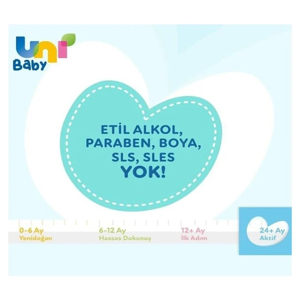 Uni Baby Aktif Sensitive Bebek Islak Mendil 24+ Ay 3x52 Adet - Resim 3