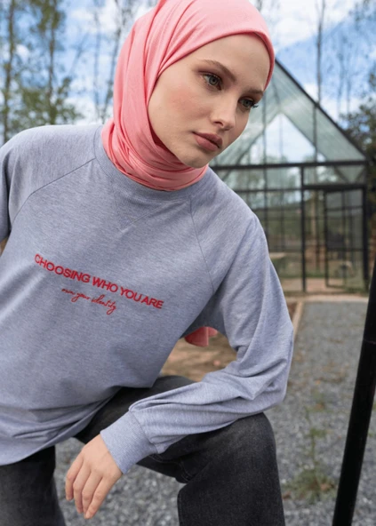 Tesettür Eşofman Üstü- Who You Are - Resim 3