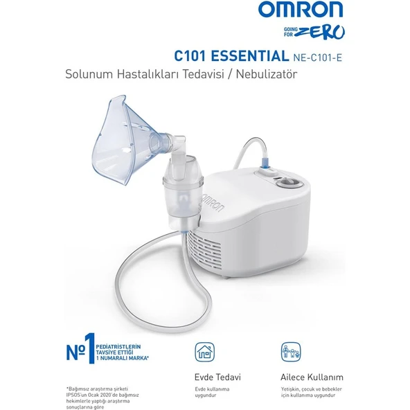 Omron C101 Essential Şarjlı Nebulizatör - Aile için Uygun, Taşınabilir ve Kolay Temizlenebilir, Ev ve Seyahat İçin İdeal ürün görseli 1