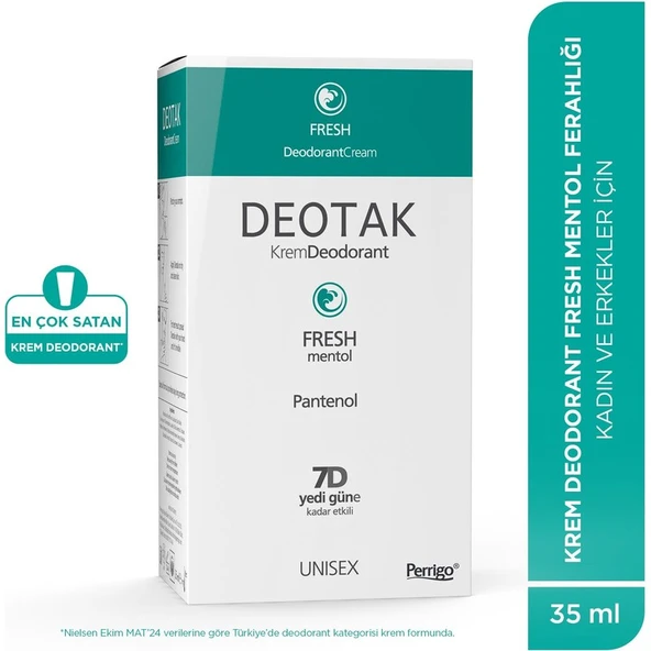 Deotak Mentol Ferahlığı 7 Güne Kadar Etkili Krem Deodorant 35 ml - Resim 2