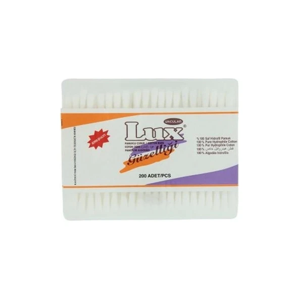 Lüx Lux Pamuklu Kulak Çubuğu 200 Adet Yumuşak Koku ile Hassas Kullanım için Uygun ürün görseli 1