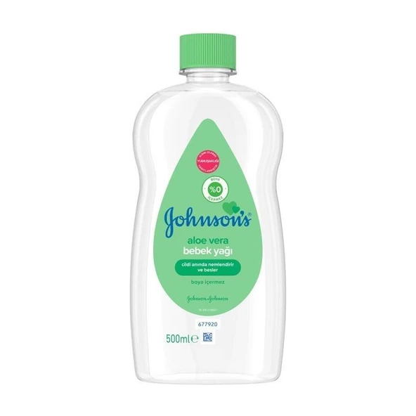 Johnson's Aloe Vera Bebek Yağı 500 ml Hipoalerjenik Dermatolojik Olarak Test Edilmiş - Resim 2