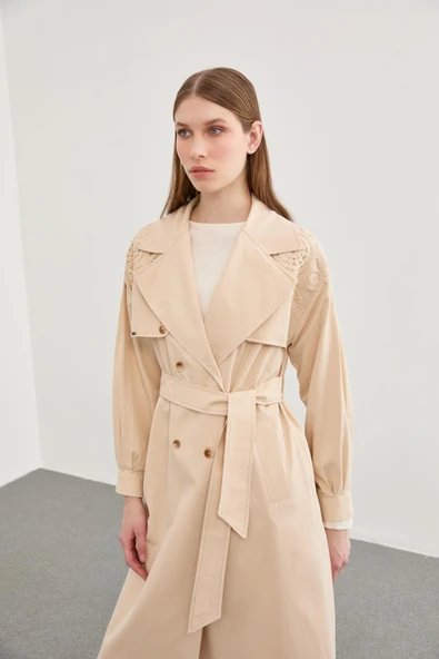 13462 ZÜHRE VEGAS TRENÇKOT - Resim 3