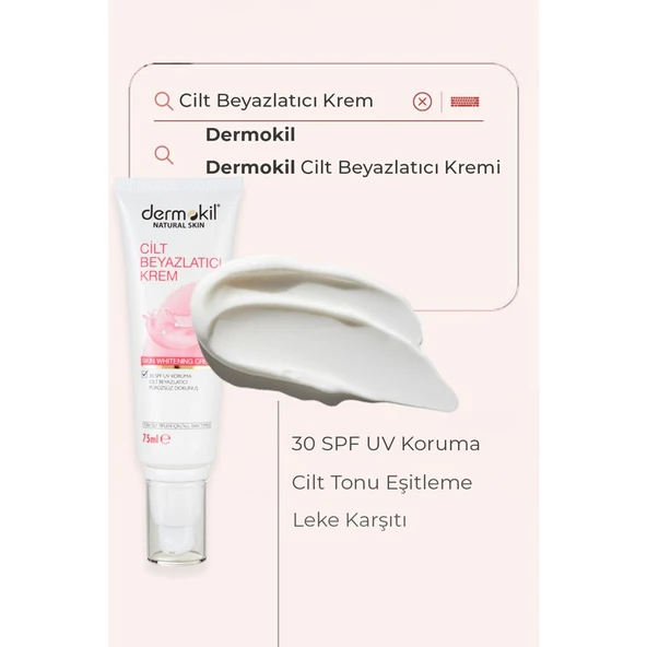 Dermokil Cilt Beyazlatıcı Krem 30 SPF 75 ml - Resim 2