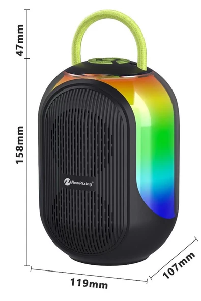 Bluetooth Çift Mikrofonlu Kablosuz Karaoke Rgb Işıklı Yüksek Sesli Müzik 4 Ses Degıstırme - Resim 4