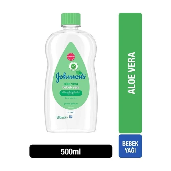 Johnson's Aloe Vera Bebek Yağı 500 ml Hipoalerjenik Dermatolojik Olarak Test Edilmiş ürün görseli
