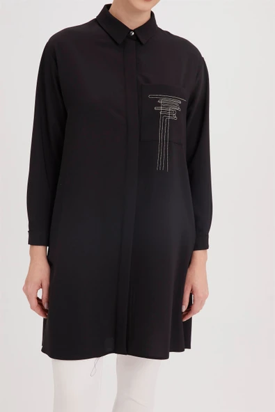 T-1327 ZÜHRE SHON TUNİK - Resim 4