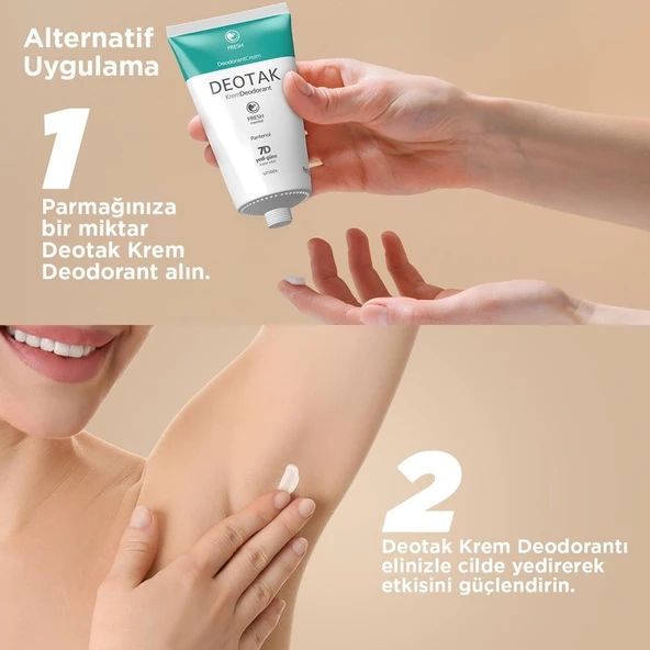 Deotak Mentol Ferahlığı 7 Güne Kadar Etkili Krem Deodorant 35 ml - Resim 3