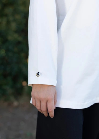 Tesettür Eşofman Üstü -Ekru - Resim 5