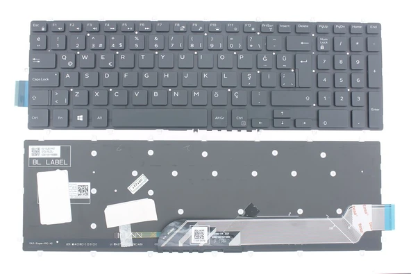Dell Inspiron 5567 ile Uyumlu Notebook Klavyesi - Siyah - TR ürün görseli 1