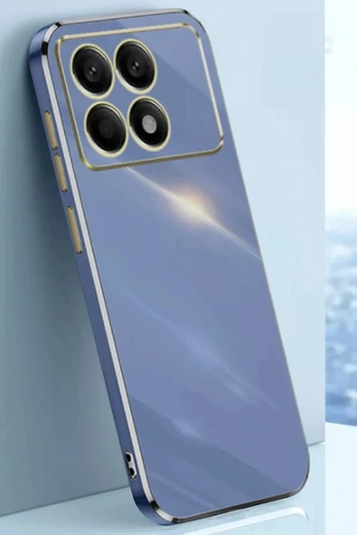 LitaeTrend Xiaomi Poco X6 Pro Kılıf Volet Silikon - Mavi - Resim 2