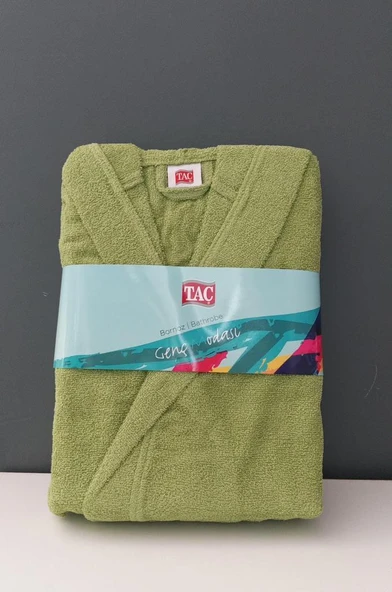 TAÇ GENÇ BORNOZ PAMUK 12-15 YAŞ YEŞİL ürün görseli