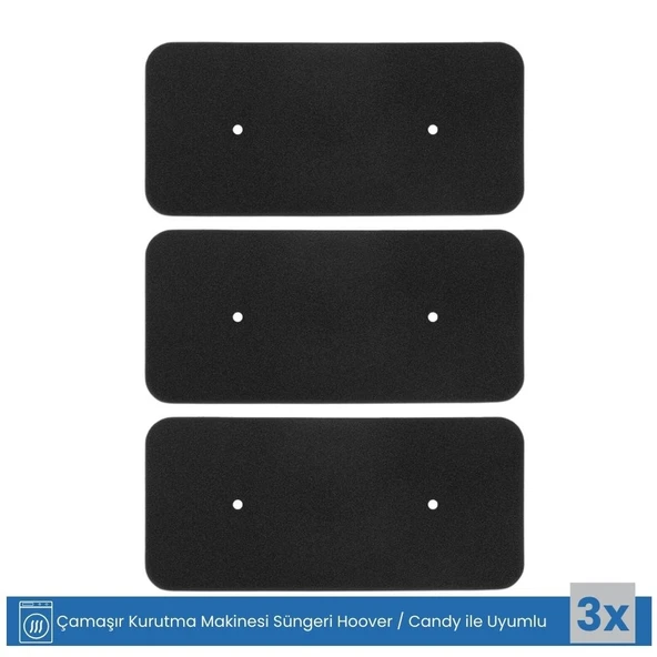 Çamaşır Kurutma Makinesi Sünger Filtresi 3'lü, Vestel KMEXXL8600, 9614TKT ile Uyumlu - Resim 2