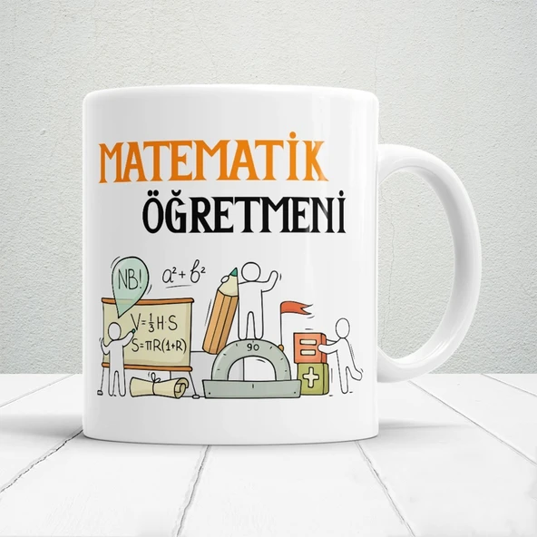 Matematik Öğretmeni Yazılı Öğretmenler Günü Hediyelik Baskılı Kupa ürün görseli