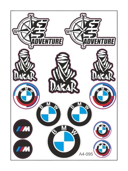 BMW MOTOSİKLET STİCKER SETİ ürün görseli 1