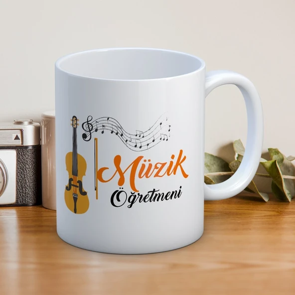 Müzik Öğretmenlerine Özel Öğretmenler Günü Hediyelik Baskılı Kupa ürün görseli