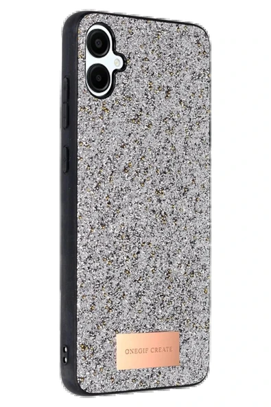 LitaeTrend Samsung Galaxy A06 Bright Simli Kapak - Gümüş ürün görseli 1