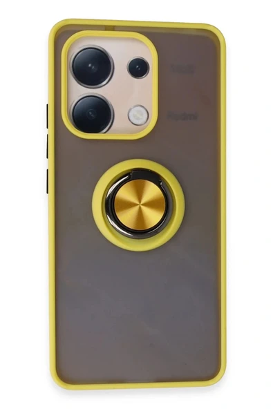 LitaeTrend Xiaomi Redmi Note 13 4G Kılıf Montreal Yüzüklü Silikon Kapak - Sarı ürün görseli 1