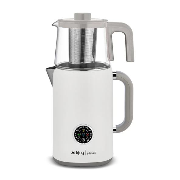 KING KCM387 ÇAYSTAR DİJİTAL ÇAY MAKİNESİ BEYAZ - Resim 4