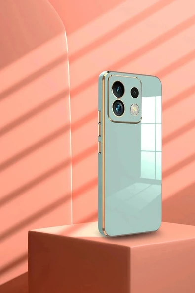 LitaeTrend Xiaomi Poco M6 Pro 4G Kılıf Volet Silikon - Açık Yeşil - Resim 2