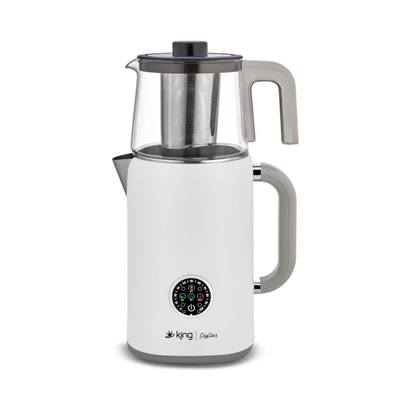 KING KCM387 ÇAYSTAR DİJİTAL ÇAY MAKİNESİ BEYAZ - Resim 2