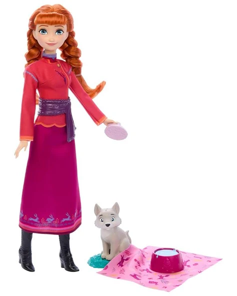 Disney Karlar Ülkesi Anna ve Kurt Yavrusu Figür Seti JFG17 - Resim 2