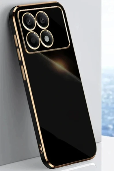 LitaeTrend Xiaomi Poco X6 Pro Kılıf Volet Silikon - Siyah - Resim 2