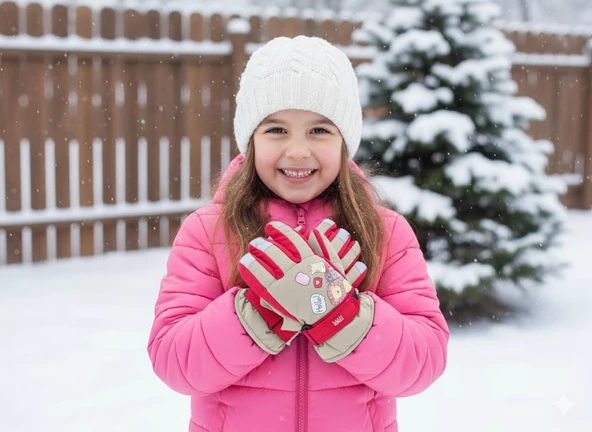 KİTTİ 421-11 4-7 YAŞ KAR KAYAK ELDİVENİ - Resim 4