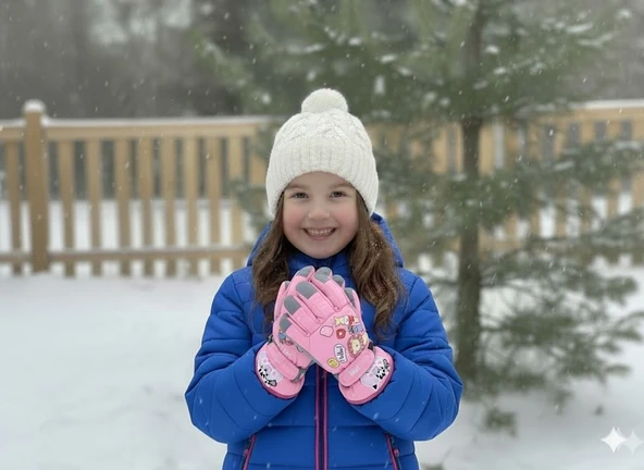 KİTTİ 421-11 4-7 YAŞ KAR KAYAK ELDİVENİ - Resim 5