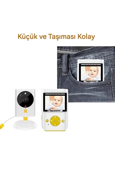 Akıllı Bebek Kamerası Monitörlü Karşılıklı Konuşma Özellikli Sıcaklık İzleme 2.4 inç Bebek Kamerası - Resim 4